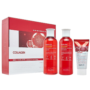 Набір для обличчя на основі колагену FarmStay Collagen Essential Moisture Skin Care 3 Set (8809426959464) краща модель в Чернівцях