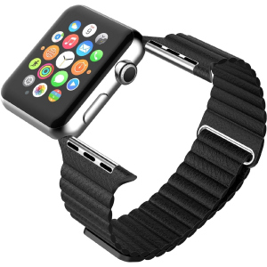 Ремешок Promate Lavish-38 для Apple Watch 38-40 мм 1/2/3/4/5/6/SE Black (lavish-38.black) лучшая модель в Черновцах