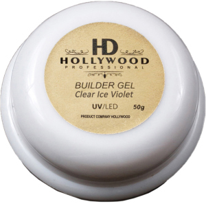 Гель для нарощування нігтів HD Hollywood Builder Gel Clear Ice Violet 50 мл (HD-ГСС50) (2200212225439) краща модель в Чернівцях