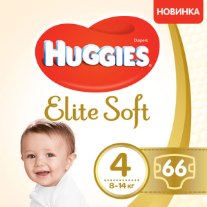 Подгузники Huggies Elite Soft 4 Mega 66 шт. (5029053546339) (5029053545301) ТОП в Черновцах