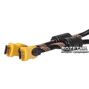 Кабель PowerPlant HDMI - HDMI 7 м, позолоченные коннекторы, v1.3, Nylon Double ferrites (KD00AS1198)