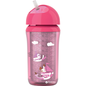 Термочашка Philips AVENT з трубочкою 260 мл 12 міс + (SCF766/00_pink)