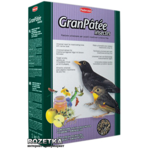 Повсякденний корм для комахоїдних птахів Padovan Granpatee Insectes 1 кг (PP00193) надійний