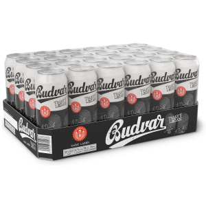 Упаковка пива Budweiser Budvar B Dark темне фільтроване 4.7% 0.5 л x 24 шт (8594403705133) краща модель в Чернівцях