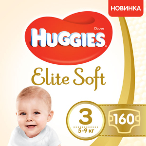 Подгузники Huggies Elite Soft 3 5-9 кг 160 шт (5029054566213) ТОП в Черновцах