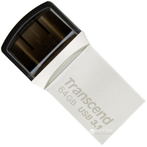 Transcend JetFlash 890 64GB USB 3.1 / Type-C Silver (TS64GJF890S) краща модель в Чернівцях