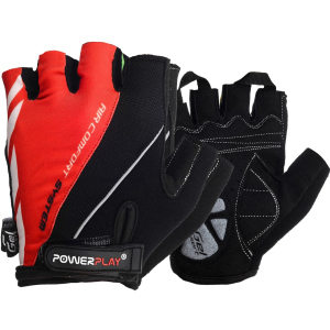 Велоперчатки PowerPlay 5024C M Red (5024C_M_Red) ТОП в Чернівцях