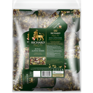 Чай ягідно-трав'яний Richard Royal Alpine Herbs ароматизований 50 пакетиків (4823063708524) краща модель в Чернівцях