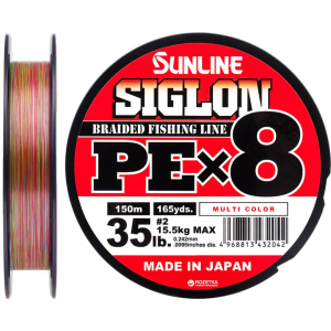 Шнур Sunline Siglon PE х8 150 м # 2.0/0.242 мм 15.5 кг Разноцветный (16581005) в Черновцах