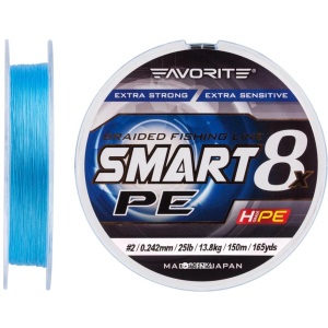 Шнур Favorite Smart PE 8x 150 м # 2.0/0.242 мм 13.8 кг Голубой (16931076)