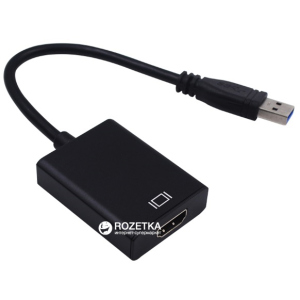 Адаптер Value USB3.0 - HDMI M/F кабель 20 см (S0697) лучшая модель в Черновцах