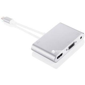 USB-хаб Value Lightning - HDMI+VGA+Audio кабель 10 см (S0750)