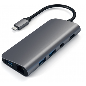 USB-хаб Satechi Aluminum Type-C Multimedia Adapter Space Gray (ST-TCMM8PAM) надійний