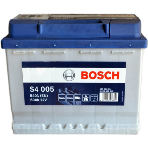 Автомобільний акумулятор Bosch 60Аh Єв (-/+) S4005 (540EN) (0 092 S40 050) надійний