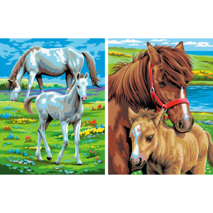 Набор для творчества Sequin Art Painting by numbers Junior-Pairs Horses 23x30 см (SA0215) ТОП в Черновцах