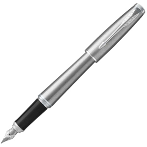 Ручка перьевая Parker Urban 17 Metro Metallic CT FP F Черная Серебристый корпус (30 311) лучшая модель в Черновцах