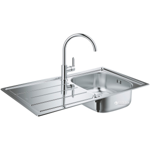 Кухонна мийка GROHE Sink K200 860x500 31562SD0 (31552SD0 сатин із змішувачем BauEdge 31367000) в Чернівцях