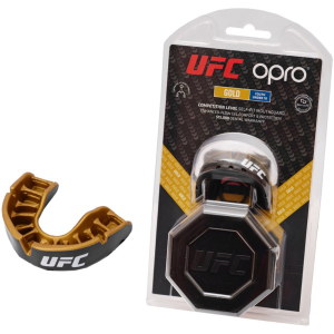 Капа OPRO Junior Gold UFC Hologram Black Metal/Gold (002266001) краща модель в Чернівцях