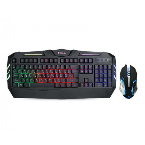 Комплект REAL-EL Gaming 9500 Kit Backlit (клавіатура+миша) Black, USB краща модель в Чернівцях