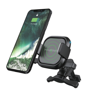 Автотримач для телефону RAVPower Air Vent Car Mount Wireless Black (RP-SH008) в Чернівцях