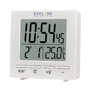 Настільний годинник Explore Scientific Mini RC Alarm White (RDC1005GYELC2)