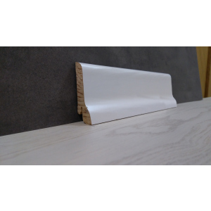 Плінтус дерев'яний шпонований Kluchuk White Plinth Класика 60х21х2200 Білий KLW02 ТОП в Чернівцях