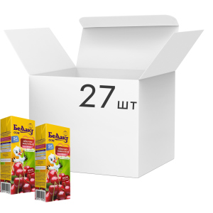 Упаковка соку Беллакт Яблучно-вишневий 200 мл х 27 шт (4814716000731) в Чернівцях