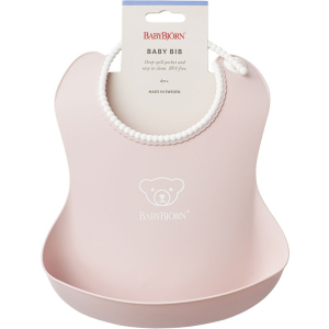 Слюнявчик м'який BabyBjorn Baby Bib Powder Pink Рожевий (46364) (7317680463647) краща модель в Чернівцях