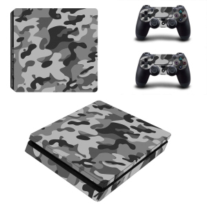 Вінілові наклейки на PS4 SLIM та Dualshock Камуфляж Sony PlayStation 4 Custom Skin Playsole Games (PG126) в Чернівцях