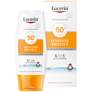 Детский солнцезащитный лосьон Eucerin SPF 50 150 мл (4005800147036)