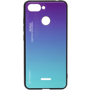 Панель BeCover Gradient Glass для Xiaomi Redmi 6/6A Purple-Blue краща модель в Чернівцях