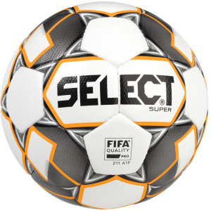 М'яч футбольний Select Super Fifa New (011) №5 White-Grey (5703543200894) в Чернівцях