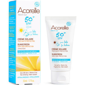 Сонцезахисний крем для дітей Acorelle SPF 50+ органічний 50 мл (3700343046082) краща модель в Чернівцях