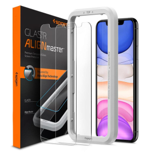 Скло захисне Spigen iPhone 11/XR AlignMaster Glas tR, 2 pack