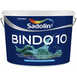 Матова фарба для стін з високою стійкістю до миття Sadolin Bindo 10 Білий 10 л рейтинг