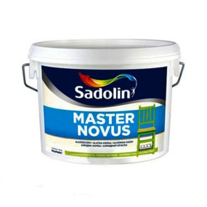 Напівматова алкідно-емульсійна фарба на водній основі Sadolin Master Novus 15 Білий 10 л ТОП в Чернівцях