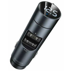 АЗУ Baseus Energy Column Bluetooth FM Launcher PPS 2USB Сірий