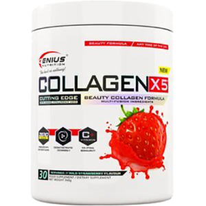 Колаген Genius Nutrition Collagen-X5 360 г Wild Strawberry (7358670497839) в Чернівцях