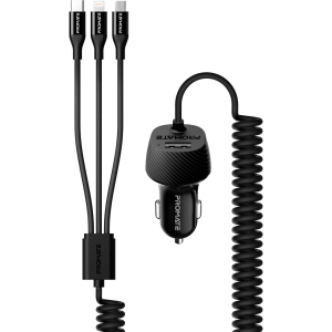 Автомобильное зарядное устройство Promate Voltrip-UNI 17 Вт USB + Multi-Connector Black (voltrip-uni.black) ТОП в Черновцах