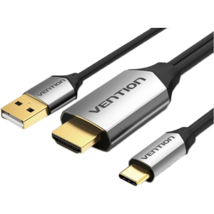 Кабель Vention Type-C - HDMI с питанием 2 м Черный (CGTBH)