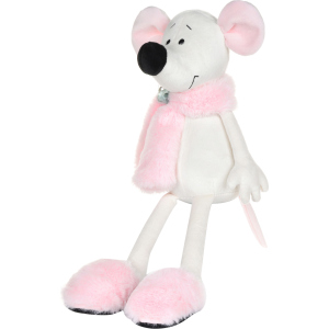 Мишка Maxi Toys Носатик в хутряному шарфику та тапочках 23 см (MT-MRT021926-23) краща модель в Чернівцях