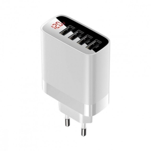 Зарядний пристрій Baseus Quick Charge 6A/30W 4хUSB для iPad|iPhone|Android white в Чернівцях