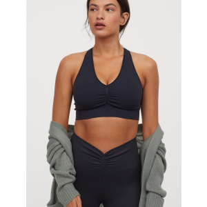 Спортивный топ H&M Sport 0849886-1 L Темно-синий (EZH2000000076454) лучшая модель в Черновцах