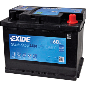 Автомобильный аккумулятор Exide START-STOP AGM 60Ah Ев (-/+) (680EN) (д242*ш175*в190) (EK600) ТОП в Черновцах