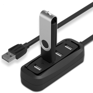 USB-хаб Vention USB Hub 4-Port 2.0 0.5 м Black (VAS-J43) (43387944) краща модель в Чернівцях