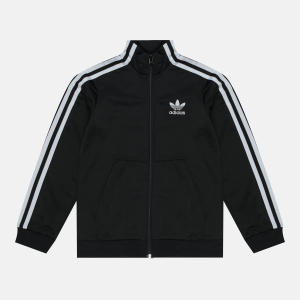 Спортивна кофта дитяча Adidas Track FM5681 140 см Black (4062054668298) краща модель в Чернівцях