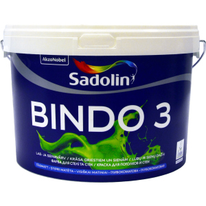 Фарба Sadolin Bindo 3 - глибокоматова латексна фарба для стін та стелі, біла, BW, 2.5 л (5078159) краща модель в Чернівцях