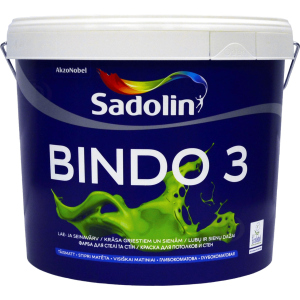 Фарба Sadolin Bindo 3 - глибокоматова латексна фарба для стін та стелі, біла, BW, 10 л (5078158) ТОП в Чернівцях