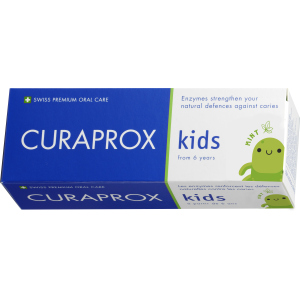 Зубная паста детская ферментная Curaprox CS Kids со свежим вкусом сладкой мяты 1450 ppm F 60 мл (7612412429633) лучшая модель в Черновцах