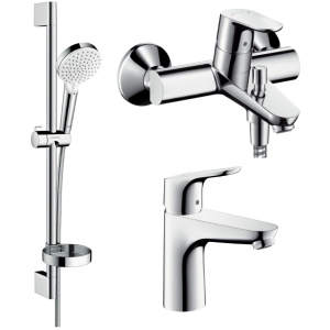 Набір змішувачів HANSGROHE Focus 1092019 (31607000+31940000+26553400) краща модель в Чернівцях